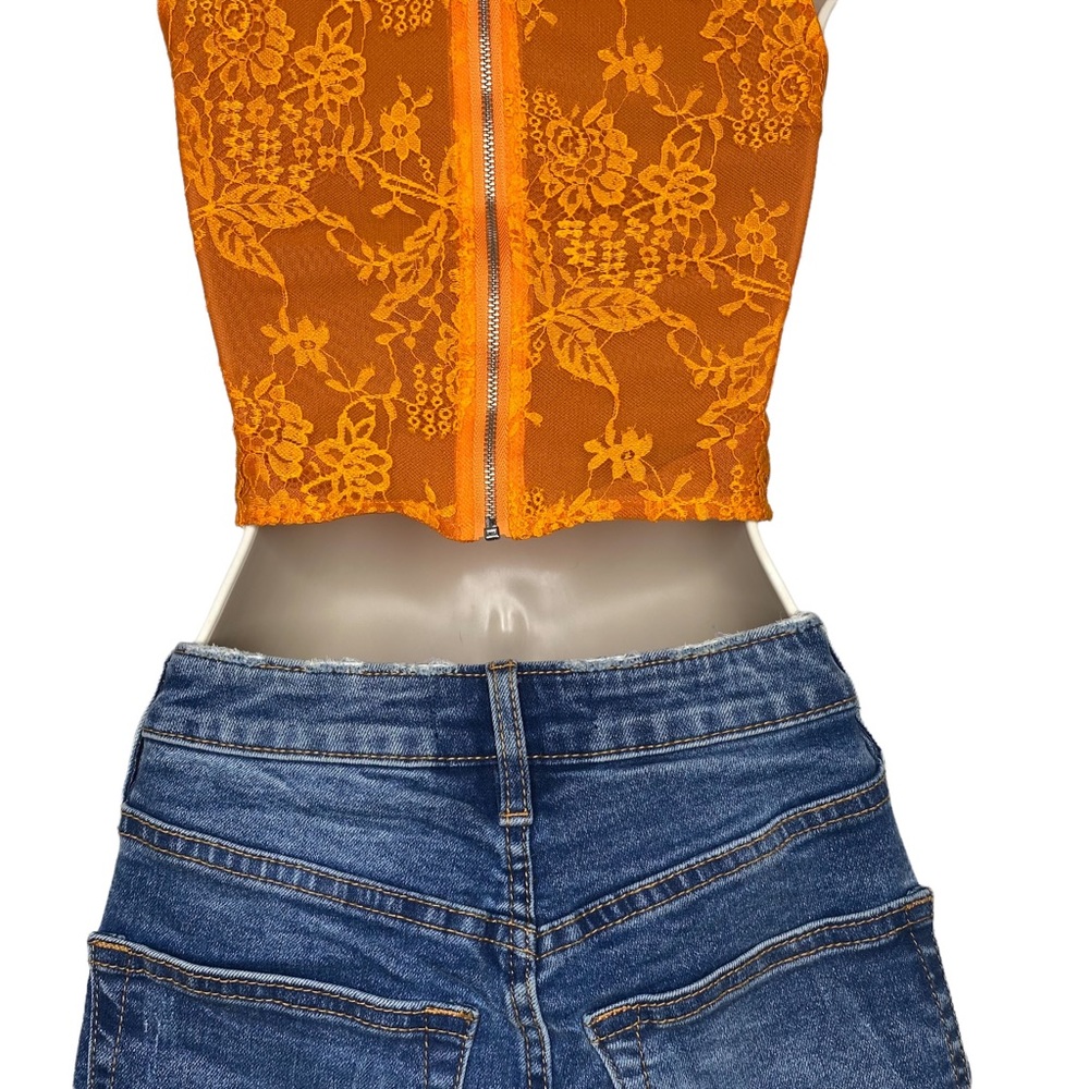 Miaou | NWOT Campbell Corset Top in Tangerine Size XS - Picture 10 of 12